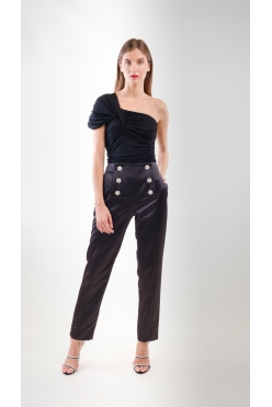 Giorgio Armani jersey top nero