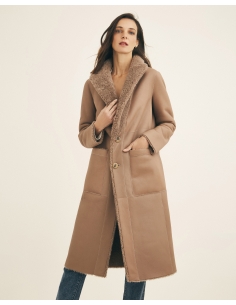 Blancha camel reversible coat